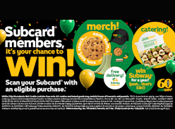 Win a Subway for a Year & Other Various Prizes