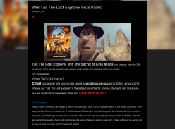 Win Tad The Lost Explorer Prize Packs