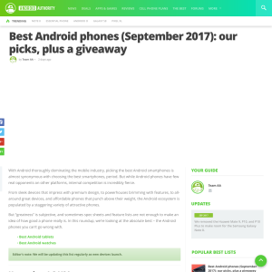 Win The Best Android Phone