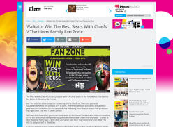 Win The Best Seats With Chiefs V The Lions Family Fan Zone