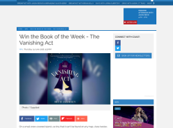 Win the Book of the Week - The Vanishing Act