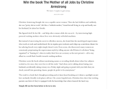 Win the book The Mother of all Jobs by Christine Armstrong