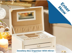 Win the Elegant White Jewellery Box Organiser with Mirror