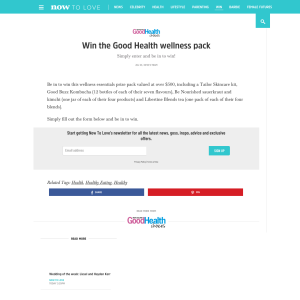 Win the Good Health wellness pack