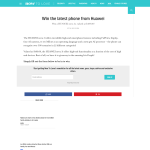 Win the latest phone from Huawei