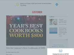 Win the Listener’s Best Cookbooks of 2019