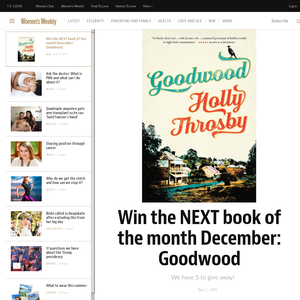 Win the NEXT book of the month December: Goodwood
