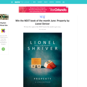 Win the NEXT book of the month June: Property by Lionel Shriver