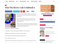 Win The Revive Cafe Cookbook 6