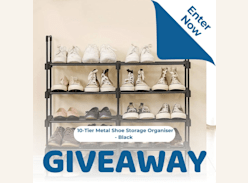 Win the Sleek 10-Tier Metal Shoe Storage Organiser