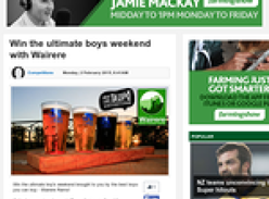 Win the ultimate boys weekend with Wairere
