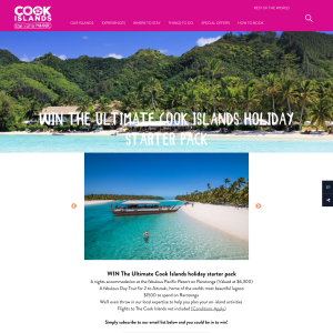 Win The Ultimate Cook Islands holiday starter pack