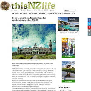 Win the ultimate Dunedin weekend