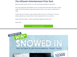 Win the ultimate Snowed In prize pack