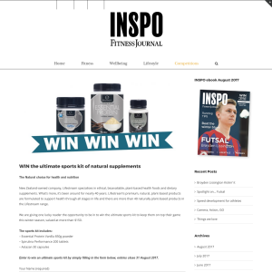 Win the ultimate sports kit of natural supplements