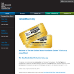 Win The ultimate ticket for Summer 2014-15 - NZ Music Foundation