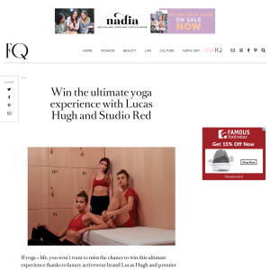 Win the ultimate yoga experience with Lucas Hugh and Studio Red