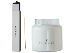 Win The Virtue Premium Soy Wax Candle and Hand Rolled Charcoal Incense