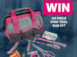 Win This Awesome 20 Piece Pink Tool Bag Kit