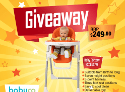 Win this Babyco Flair Highchair Burnt Orange