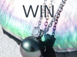 Win This Stunning Moissanite Diamond and Black Pearl Necklace