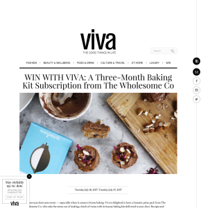 Win Three-Month Baking Kit Subscription from The Wholesome Co