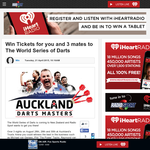 Win Tickets for you and 3 mates to The World Series of Darts