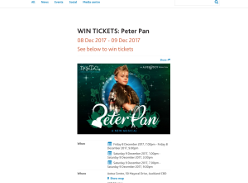 Win tickets: Peter Pan
