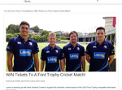 WIN Tickets To A Ford Trophy Cricket Match!