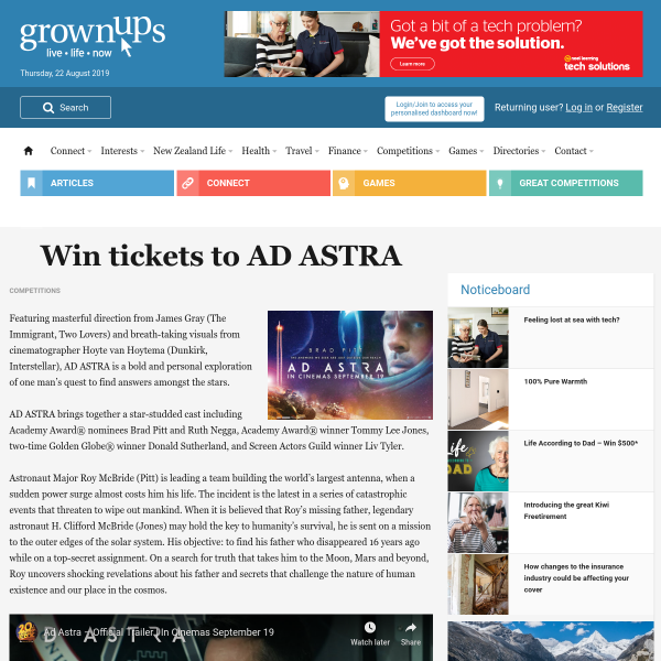 Win tickets to Ad Astra