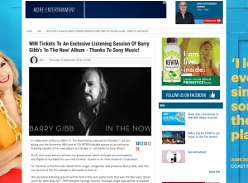 Win tickets to an exclusive listening session of Barry Gibb's 'In The Now' Album
