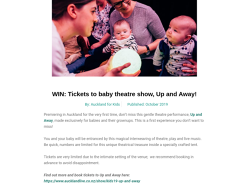 Win Tickets to baby theatre show, Up and Away