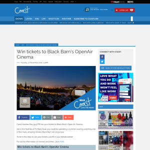 Win tickets to Black Barn's OpenAir Cinema
