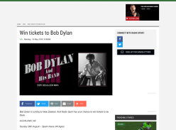 Win tickets to Bob Dylan