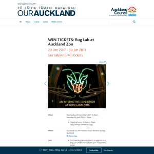 Win tickets to Bug Lab at Auckland Zoo