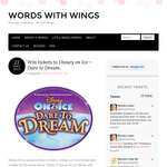 Win tickets to Disney on Ice - Dare to Dream - Wendy Wings
