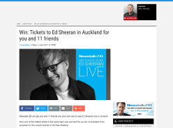 Win Tickets to Ed Sheeran in Auckland for you and 11 friends