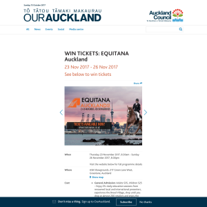 Win tickets to EQUITANA Auckland