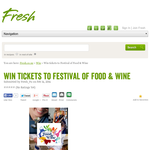Win tickets to Festival of Food & Wine