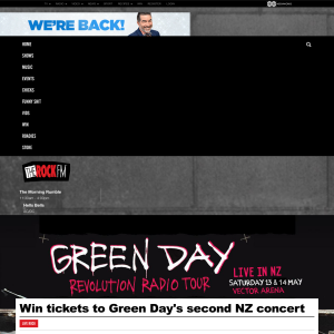 Win tickets to Green Day's second NZ concert