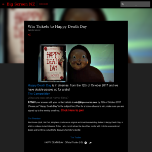 Win Tickets to Happy Death Day