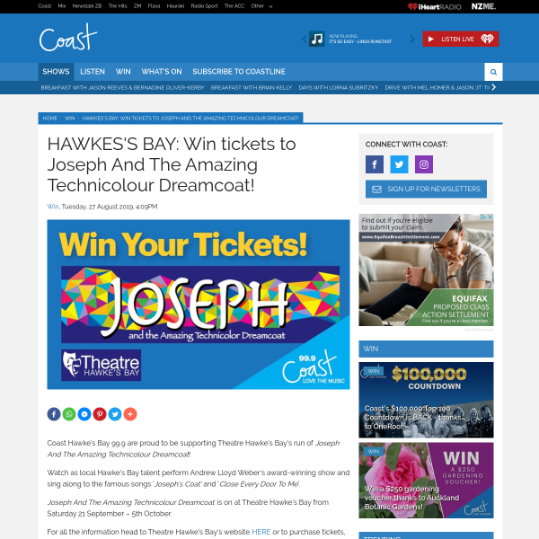 Win tickets to Joseph And The Amazing Technicolour Dreamcoat