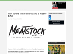 Win tickets to Meatstock and a Weber BBQ