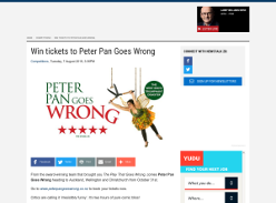 Win tickets to Peter Pan Goes Wrong