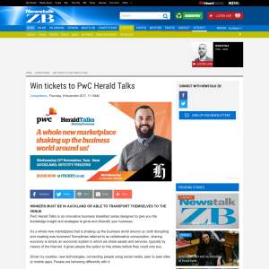Win tickets to PwC Herald Talks