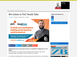 Win tickets to PwC Herald Talks