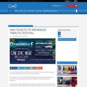 Win tickets to Reminisce Tribute Festival