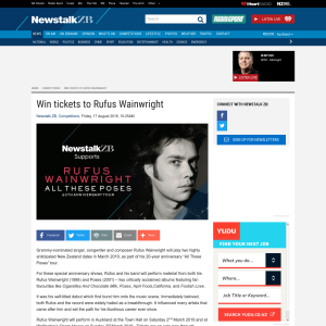 Win tickets to Rufus Wainwright