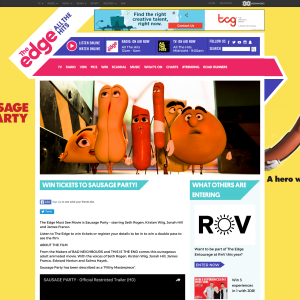 Win tickets to Sausage Party