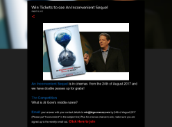 Win Tickets to see An Inconvenient Sequel